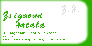 zsigmond hatala business card